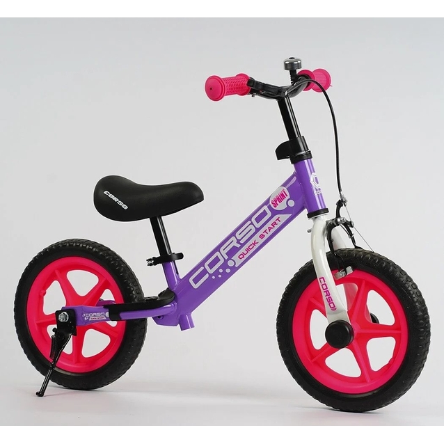 Велобіг 12 Corso, колеса - EVA (піна), сталева рама 19375 фіолетово-рожевий фото westvelo.com
