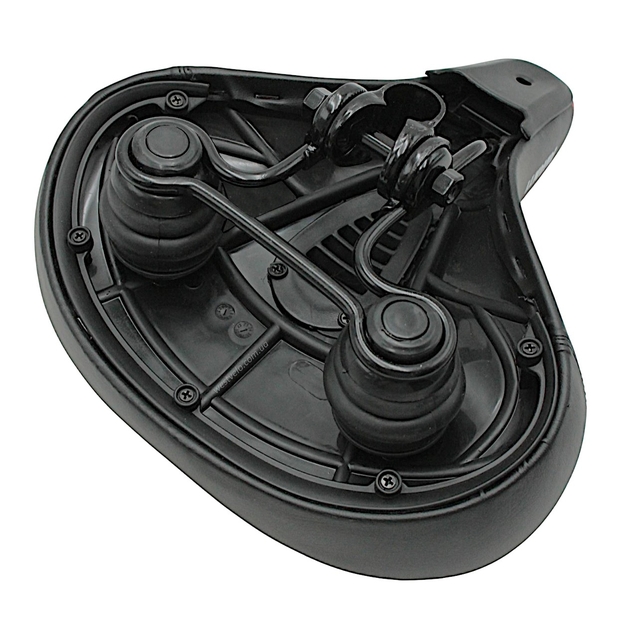 Сідло на демферах з отвором AVANTI AFT-89, чорне м'яке, червона полоска фото westvelo.com