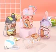 Фляга 600 ml "Capybara" пластик (ремінець, трубочка) білий фото westvelo.com