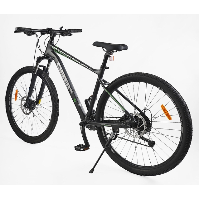 Велосипед 29 AL Corso «CYBER» CB-29657 алюміній 19", (к-т SHIMANO) графітово-зелений фото westvelo.com