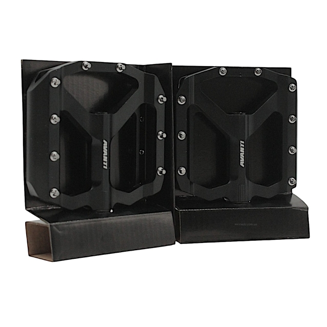 Педалі алюміній проми AVANTI (70/107), чорні з змінними шипами фото westvelo.com