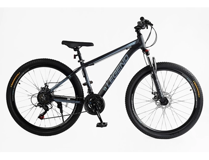 Велосипед 27.5 AL Corso «LEGEND» LG-27812 алюміній 15,5", (к-т SHIMANO) графітово-блакитний
