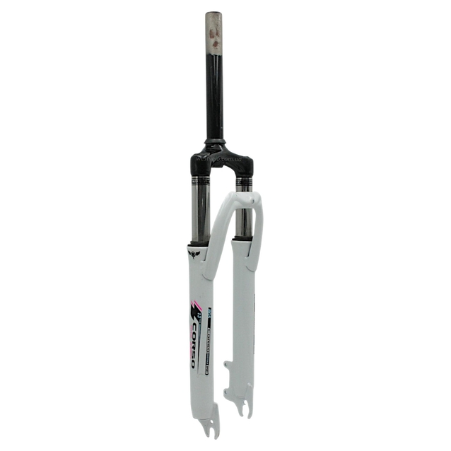 Вилка 26 аморт. безрізьб. CORSO «INTENSE» (089), біла, disk, шток Ø28.6 L-210mm фото westvelo.com