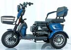 Трицикл Corso «LOGAN L» L-907451, двигун 1200W, акумулятор 72V 24Ah літій-марганець-залізно-фосфатний, синій, колеса 10" фото westvelo.com