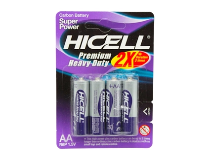 Батарейки пальчикові «Hicell» C 66690, AA R6P 1,5V (4шт) (900mAh)