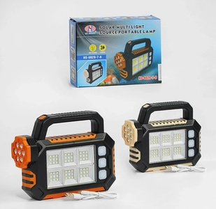 Ліхтар світлодіодний акумуляторний HS-8029-1-B, 3 режими, USB, сонячна батарея, зарядка для телефона