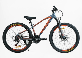 Велосипед 26 AL Corso «BLADE» BD-26598 алюміній 13", (к-т SHIMANO) графітово-помаранчевий