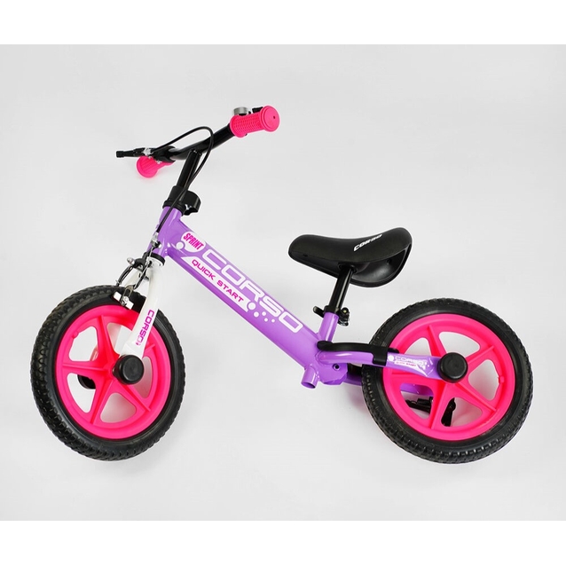 Велобіг 12 Corso, колеса - EVA (піна), сталева рама 19375 фіолетово-рожевий фото westvelo.com