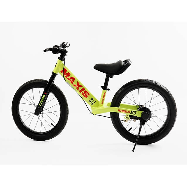 Велобіг 16 Corso надувні колеса, сталева рама «MAXIS» MX-65049 жовтий фото westvelo.com