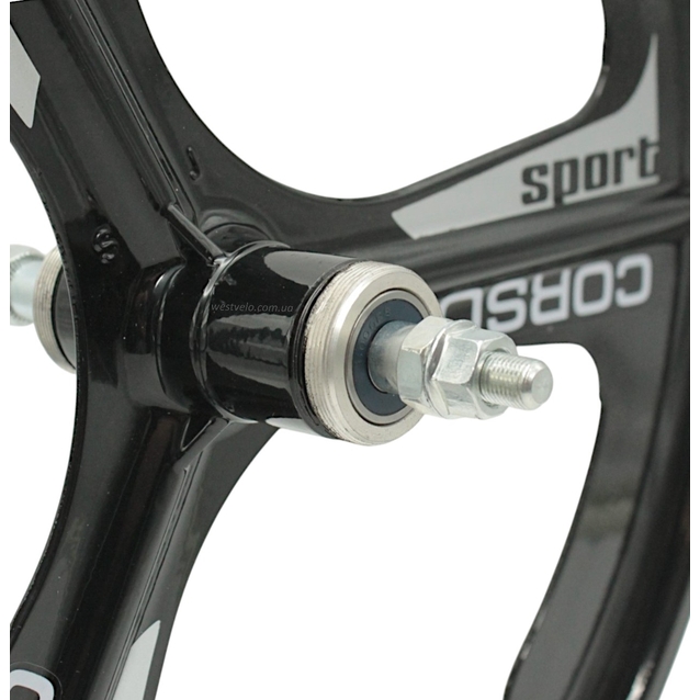 Колеса 20 перед+зад, обода ЛИТІ чорні Corso, втулка на промах, диск різьба фото westvelo.com