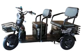 Трицикл Corso «RAW PRO» RL-491976, двигун 1200W, акумулятор 72V 24Ah літій-залізно-фосфатний, чорний + 1 ящик. акум, колеса 10" фото westvelo.com