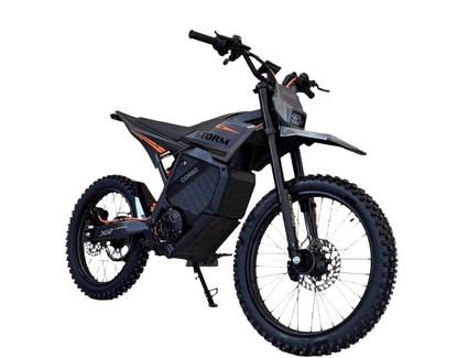Електродіртбайк Corso «STORM» E-3000 Rally SM-30668 двигун 2999W, акумулятор 72V 27Ah літієвий, чорно-помаранчевий, колеса "