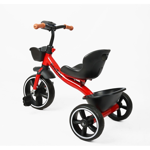 Дитячий велосипед 3-х колісний EVA (піна) Best Trike колеса 10-8, BS-40855/BS-40-855 червоний, сталева рама, озвучування фото westvelo.com