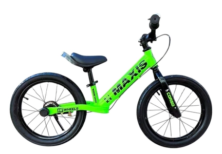 Велобіг 16 Corso надувні колеса, сталева рама «MAXIS» MX-80144 салатовий