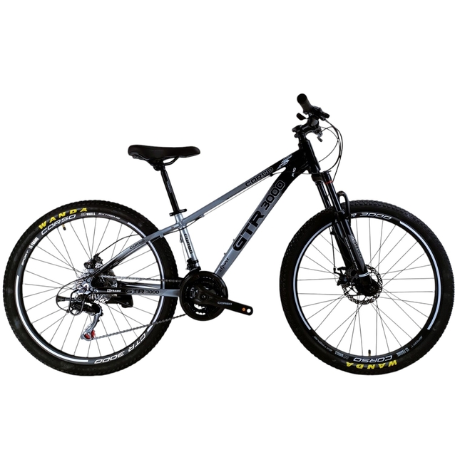 Велосипед 26 AL Corso «GTR-3000» GTR-50044 алюміній 13", (к-т SHIMANO) чорно-сірий