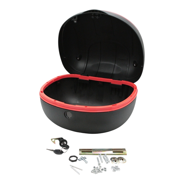Кофр (багажник) для мотоцикла задній LIPAI (HP011) (390х320х270) 32L айворі глянець, з катафотом фото westvelo.com
