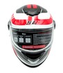 Мото шолом, закритий (S 55-56) BLD-М65 інтеграл, білий глянець з червоно-чорним малюнком фото westvelo.com