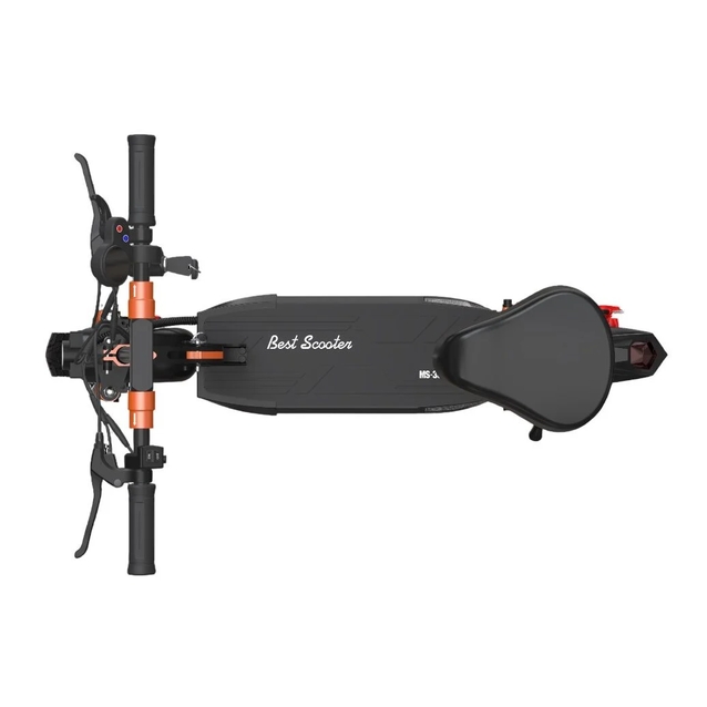 Електросамокат Best Scooter MS-30819 двигун 800W, акумулятор літієвий 48V 15Ah з сидінням, складний, колеса 10, чорно-помаранчевий фото westvelo.com