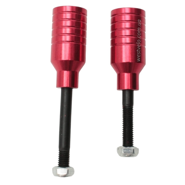 Пеги для трюкового самоката AL. анодоване фарбування, червоні,L-5.5 см(4088) фото westvelo.com