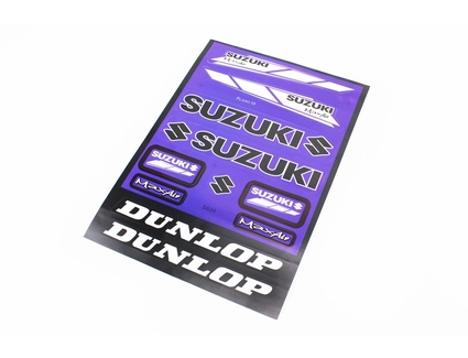 Наклейки "Yamaha / Dunlop" 11шт (23х32см), сині, набір