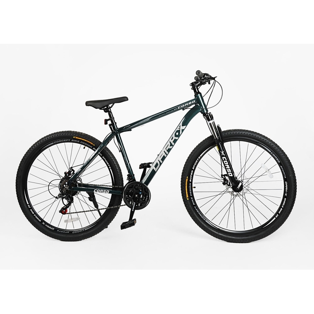Велосипед 29 AL Corso «DARK-X» DX-29336 алюміній 19", (к-т SHIMANO) смарагдовий фото westvelo.com