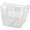 Кошик металевий косий, сітка-дріт, білий фото westvelo.com