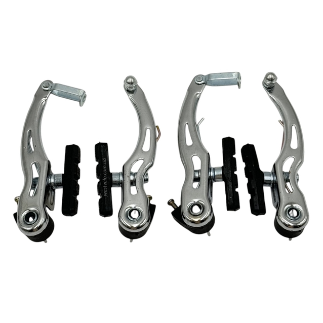 Гальма V-brake (перед + зад) сталеві нікель фото westvelo.com