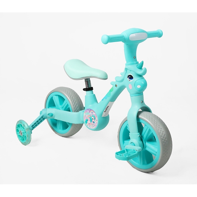 Велобіг-трансформер, 2-кол, 10 Best Trike JM-0819-2 бірюзовий, музика та підсвічування фото westvelo.com