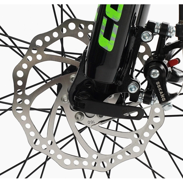 Велосипед 27.5 ST Corso «REND» RD-60280 сталь 15", (к-т SHIMANO) чорно-салатовий фото westvelo.com