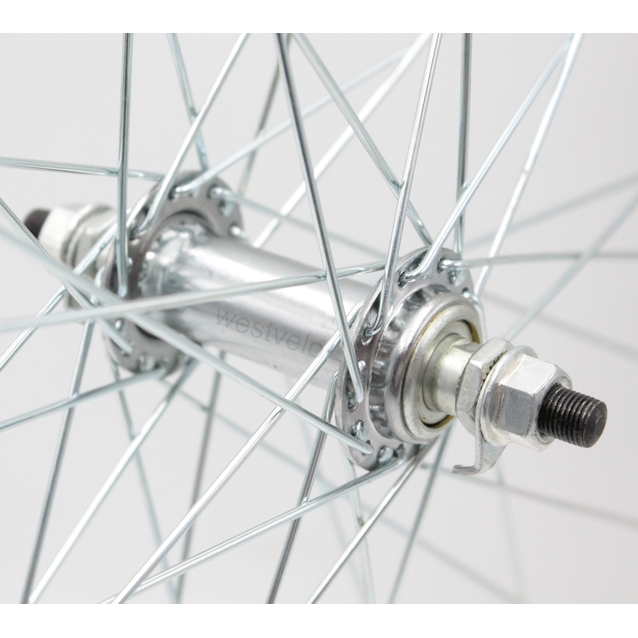 Колесо 27,5 перед, обід 2-ний сірий, втулка М на віночках фото westvelo.com