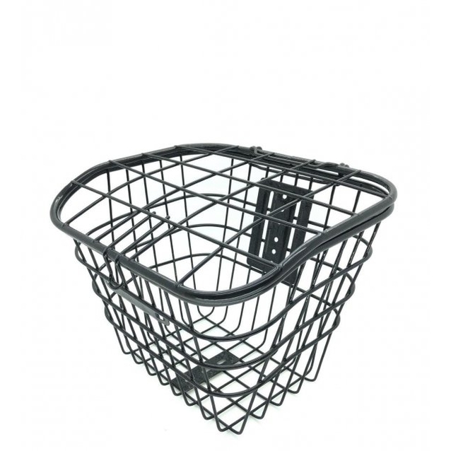 Кошик металевий з кришкою, "28" чорний фото westvelo.com