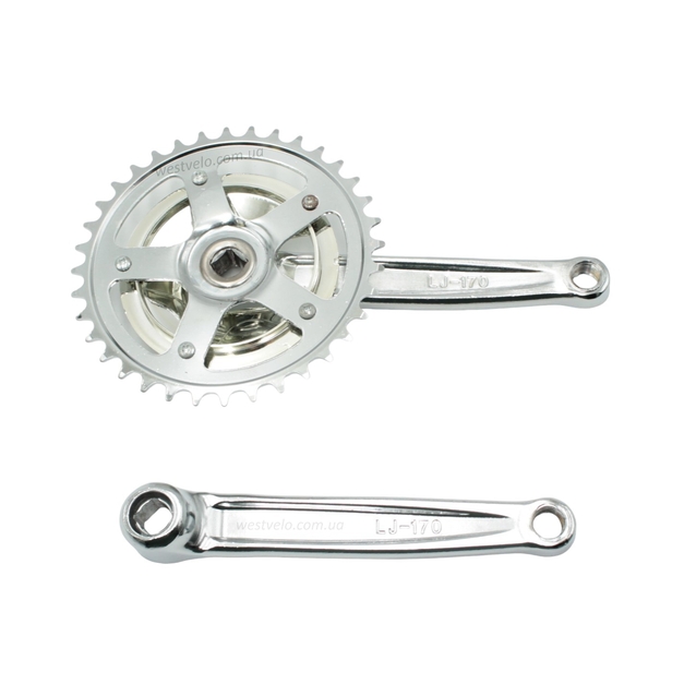 Система шатунів під планетарку 36T, L-170мм. сірий фото westvelo.com
