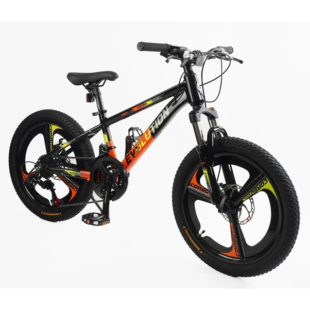 Велосипед 20 AL Corso «EVOLUTION» EV-20617 алюміній 11", (к-т SHIMANO) чорно-помаранчевий фото westvelo.com