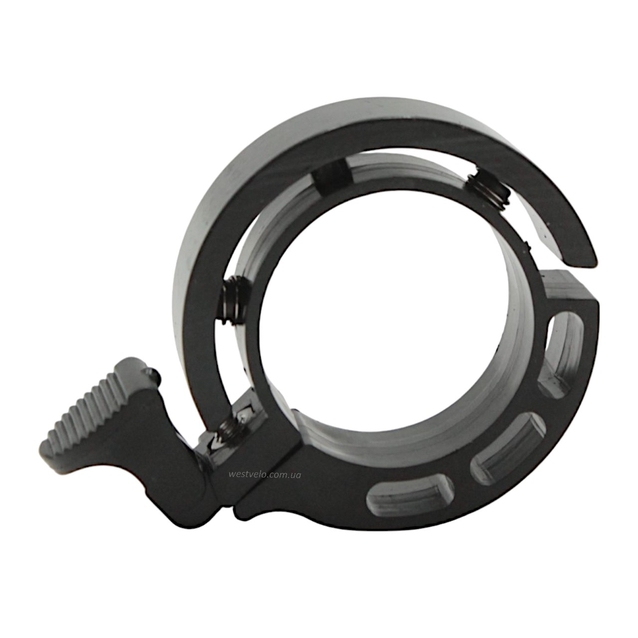 Дзвінок "Кільце" алюміній, чорне Ø31.8мм фото westvelo.com