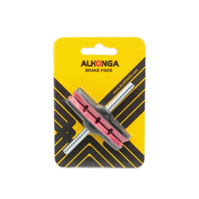 Колодки гальмівні кантиліверні штир ALHONGA червоні фото westvelo.com