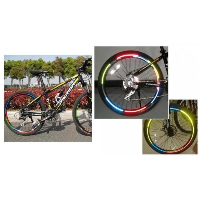 Світловідбиваючі наклейки на обід колеса жовті фото westvelo.com