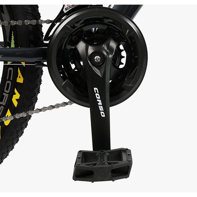 Велосипед 26 ST Corso «PHANTOM» PH-26588 сталь 13", (к-т SunRun) графітово-жовтий фото westvelo.com