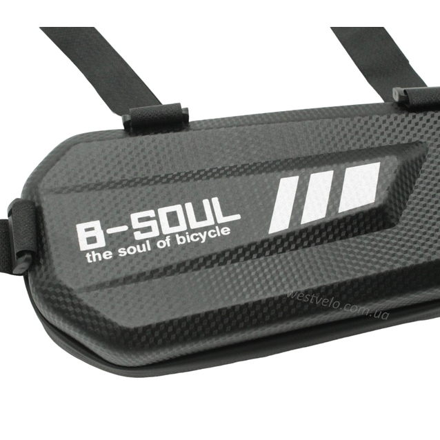 Сумка на раму B-SOUL, пластиковий корпус, чорна фото westvelo.com
