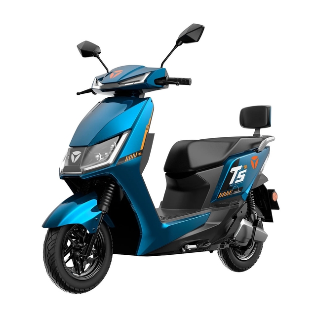 Електроскутер Yadea «T5L» 0028, двигун 1500W, акумулятор 72V 30Ah літій-залізо-фосфатний, синій, колеса 10" фото westvelo.com