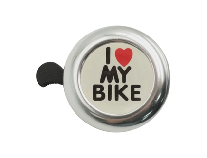 Дзвінок алюмінієвий «I LOVE MY BIKE» білий