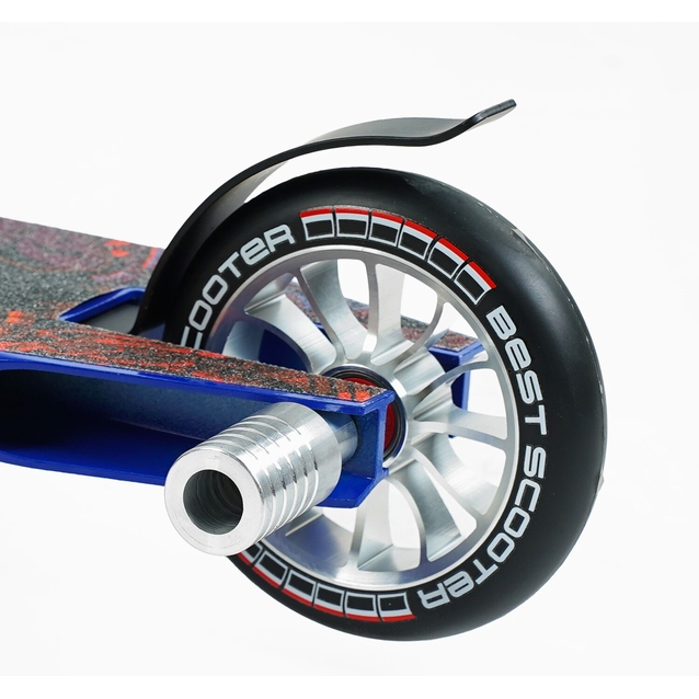 Самокат трюковий Best Scooter «ROBOT-1» 50352 синьо-червоний, HIC-система, пеги, AL диск та дека, колеса PU Ø110mm, ширина керма - 52 см, висота - 83 см фото westvelo.com
