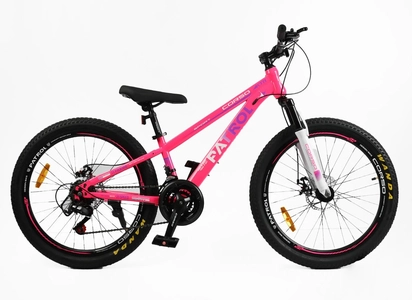 Велосипед 24 ST Corso «PATROL» PL-24319 сталь 11", (к-т SunRun) рожевий