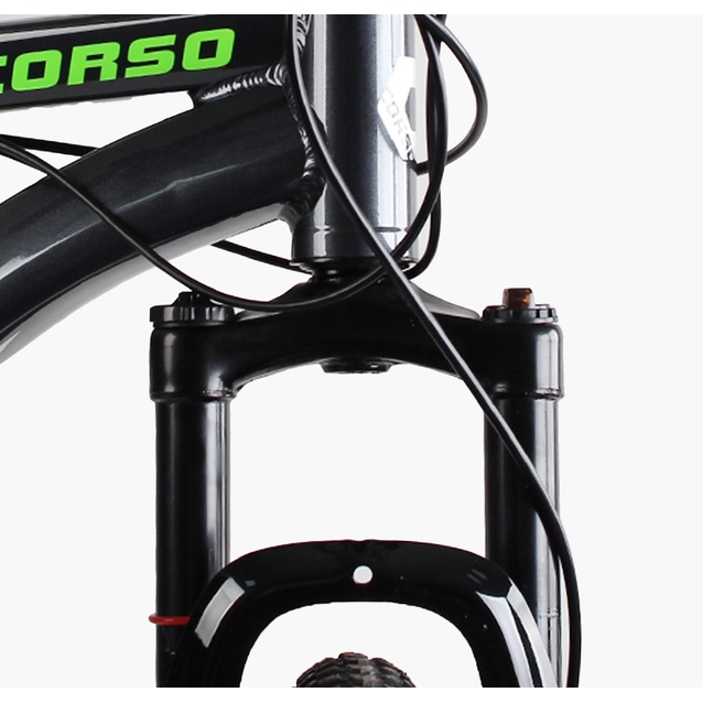 Велосипед 29 AL Corso «DARK-X» DX-29904 алюміній 17", (к-т SHIMANO) графітово-салатовий фото westvelo.com