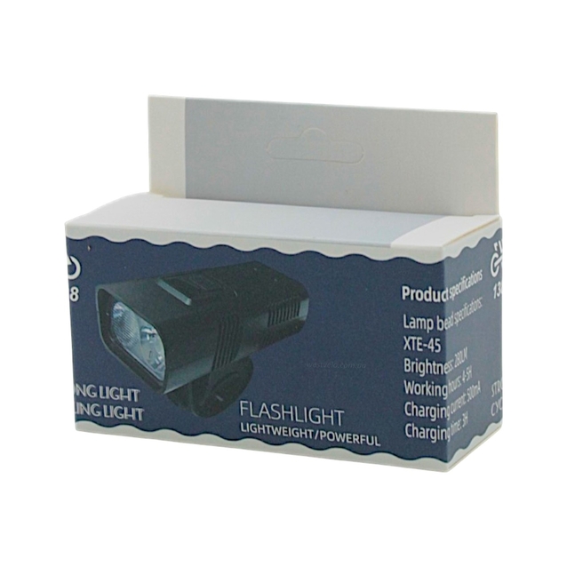 Фара Type-C 1388, 2 LED (500 mAh) (280lm) з індикатором заряду фото westvelo.com