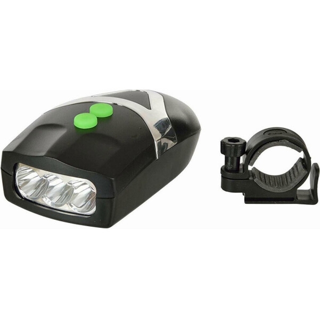 Фара на батарейках + сигнал (YC-037)  3 діоди фото westvelo.com