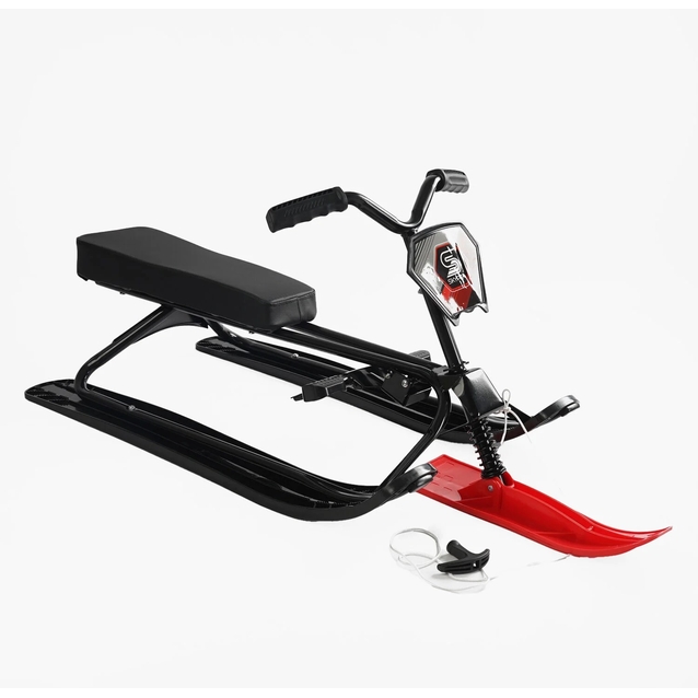 Санки з кермом (снігокат) Skyper сталевий, червоний фото westvelo.com