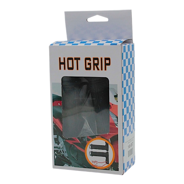 Мото гріпси універсальні з підігрівом (2 режима 50-70С), чорні фото westvelo.com