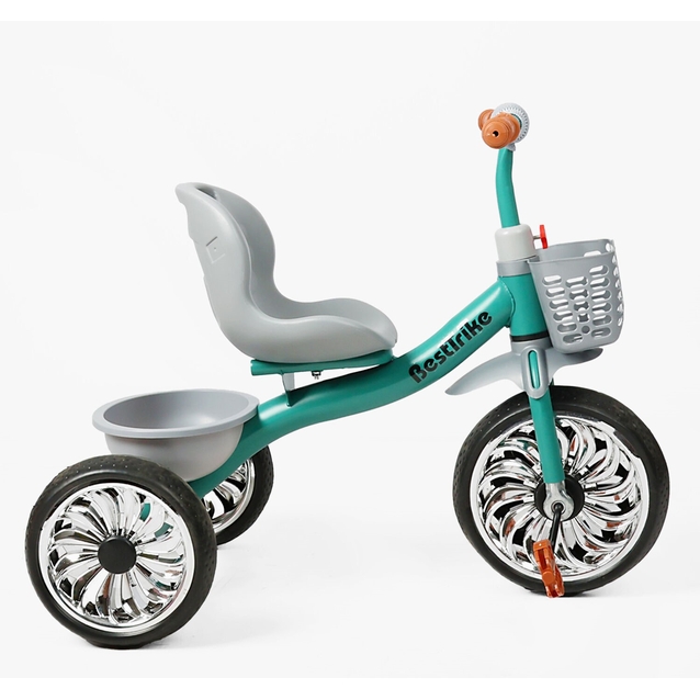 Дитячий велосипед 3-х колісний EVA (піна) Best Trike колеса 12-10, BS-40250/BS-402-50 зелений, сталева рама, кошик фото westvelo.com