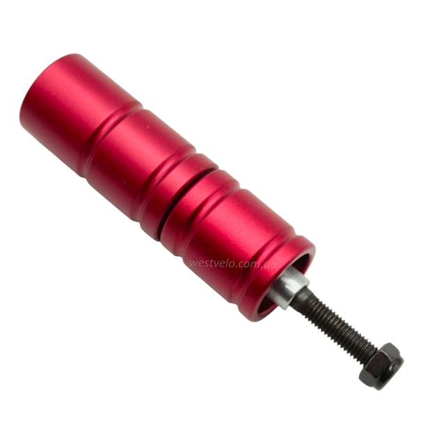 Пеги трюкового самоката AL. анодовані, червоні, L-5.5 см (4137) фото westvelo.com