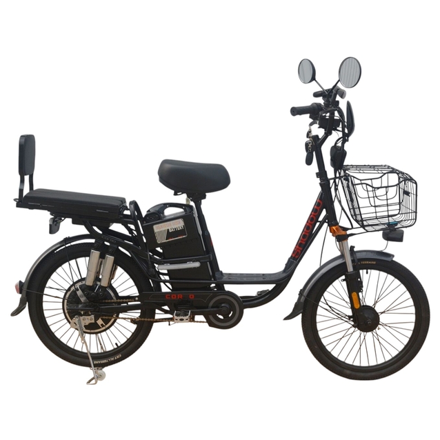 Електровелосипед 22 ST Corso «SHADOW» SH-9038-7 сталь, 500W, акум 48V20AH, чорно-червоний